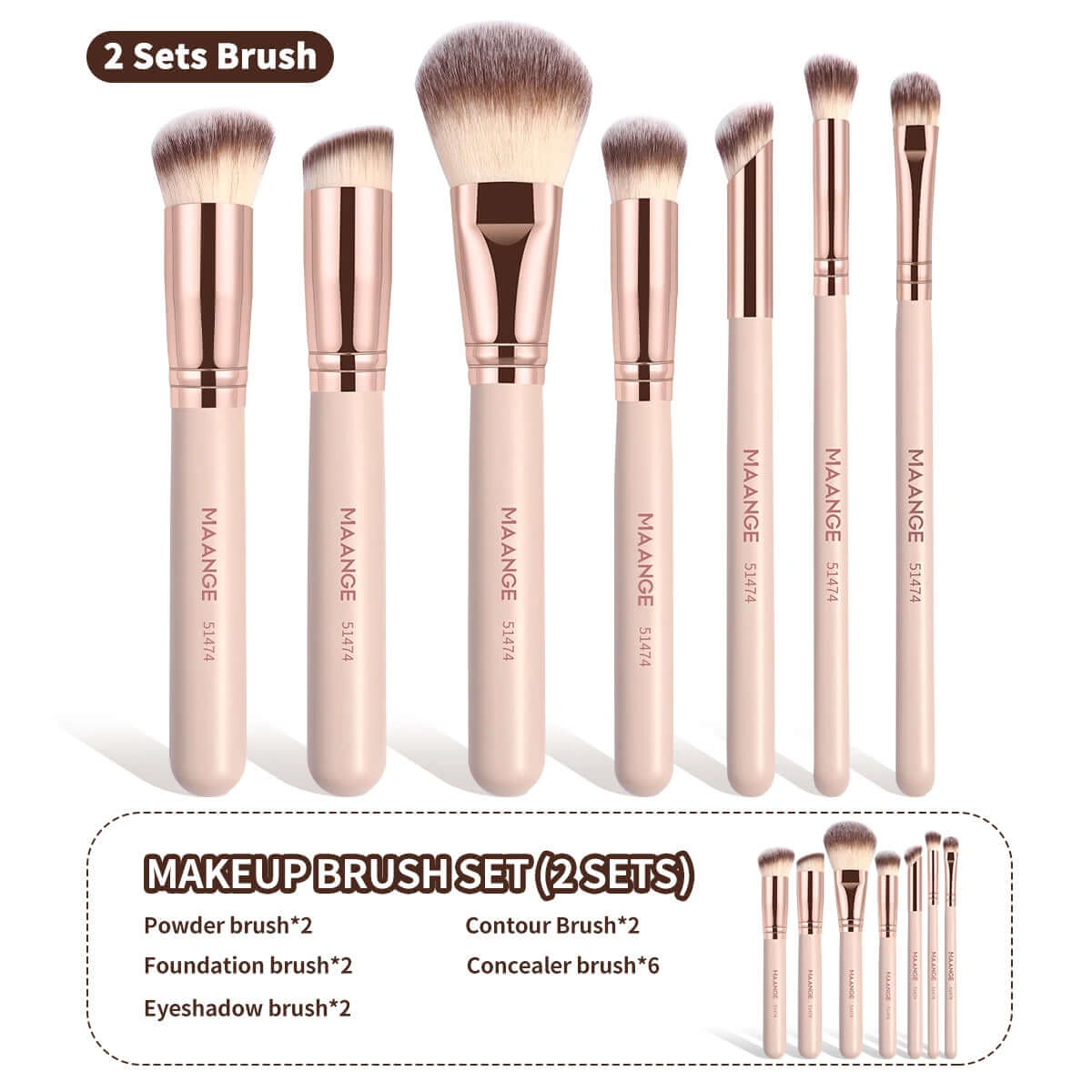 Elevate Your Beauty Routine with Our 7-Piece Makeup Brush Set - Perfect for Flawless Foundation, Blush, and More!