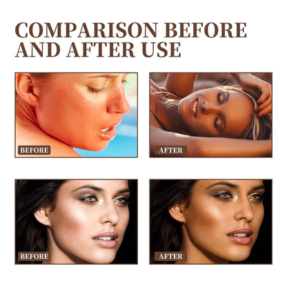 Achieve a Sun-Kissed Glow with Our Fake Tan Peptide Serum Drops - Moisturizing Face and Body Bronzing Essence for Youthful Skin