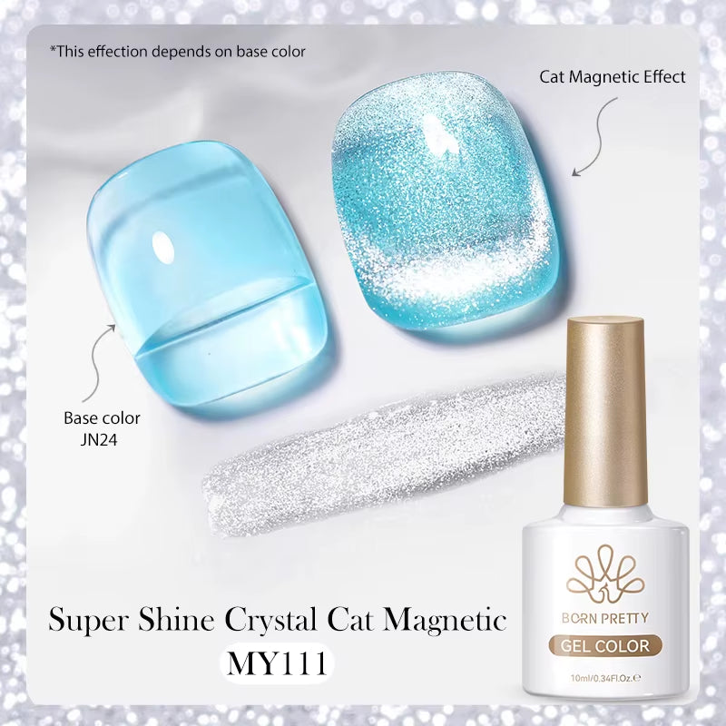 10Ml Black Glass Cat Magnetic Gel Nail Polish Punk Style Nail Art Manicure Varnis Semi Permanent Gel for Winter Nail