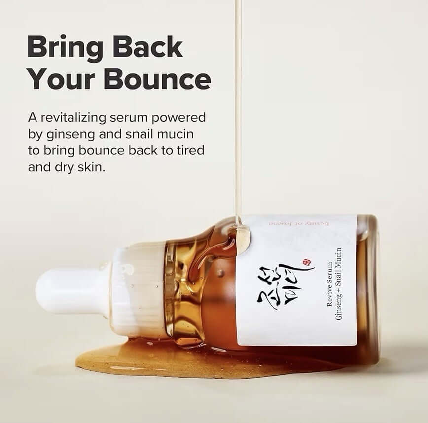 Beauty of Joseon Revive Serum - Ginseng & Snail Mucin 30ml - Shop Beauty of Joseon Revive Serum with ginseng and snail mucin to hydrate, repair, and boost glow. Lightweight formula for smoother, healthier skin.