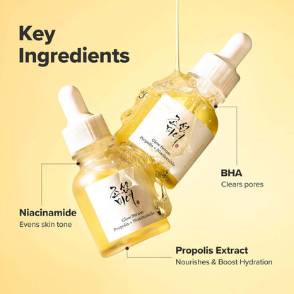 Illuminate Your Skin with Beauty of Joseon Glow Serum - Propolis & Niacinamide Hydrating Facial Moisturizer for a Radiant, Even Complexion - 30ml K-Beauty Solution