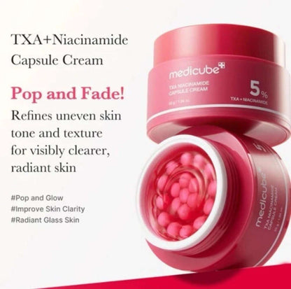 Transform Your Skin with MEDICUBE TXA + Niacinamide Capsule Cream - Ultimate Hydration for All Skin Types