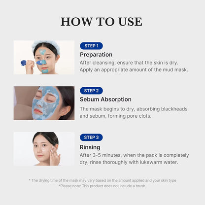 Medicube Home Care Duo for Flawless Skin: Zero Pore Blackhead Mud Facial Mask and Zero Foam Cleanser Free Brush