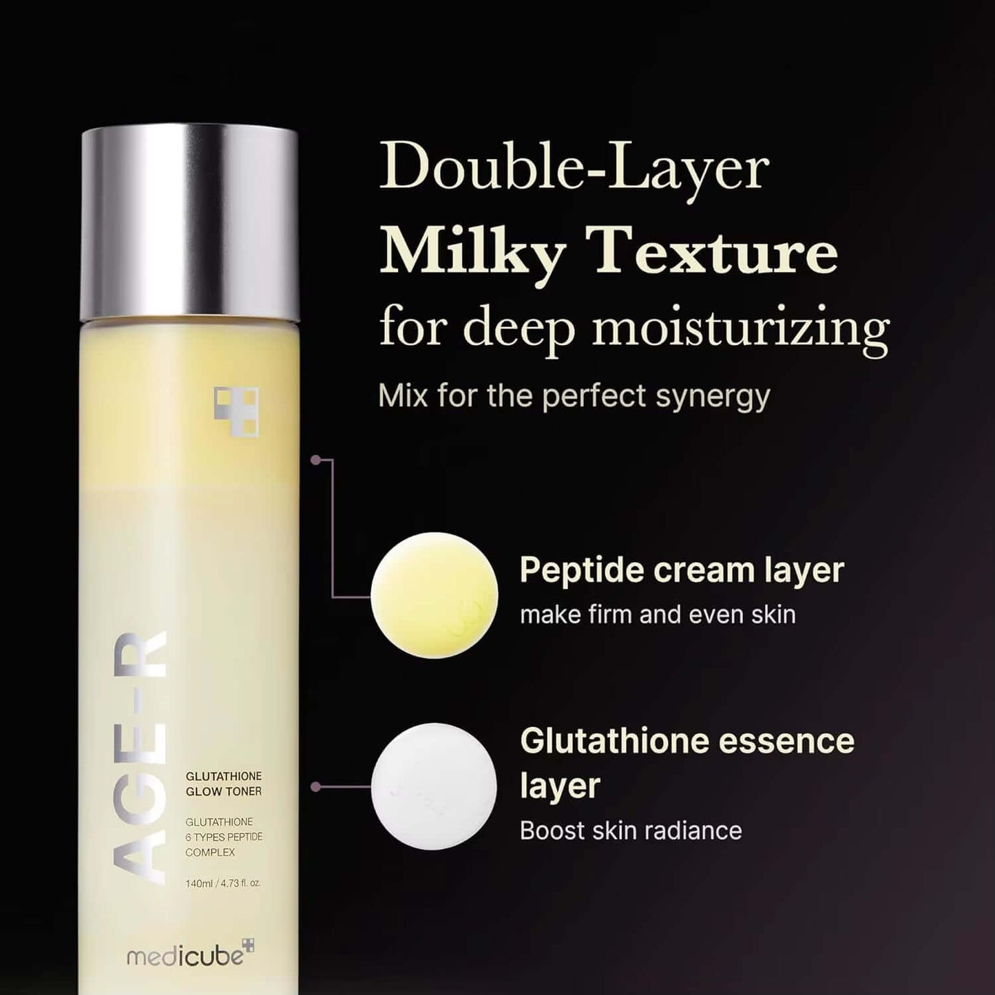 Illuminate Your Skin with Medicube Age-R Glutathione Glow Milky Toner – Experience Low-Irritation Radiance for an Even Skin Tone!