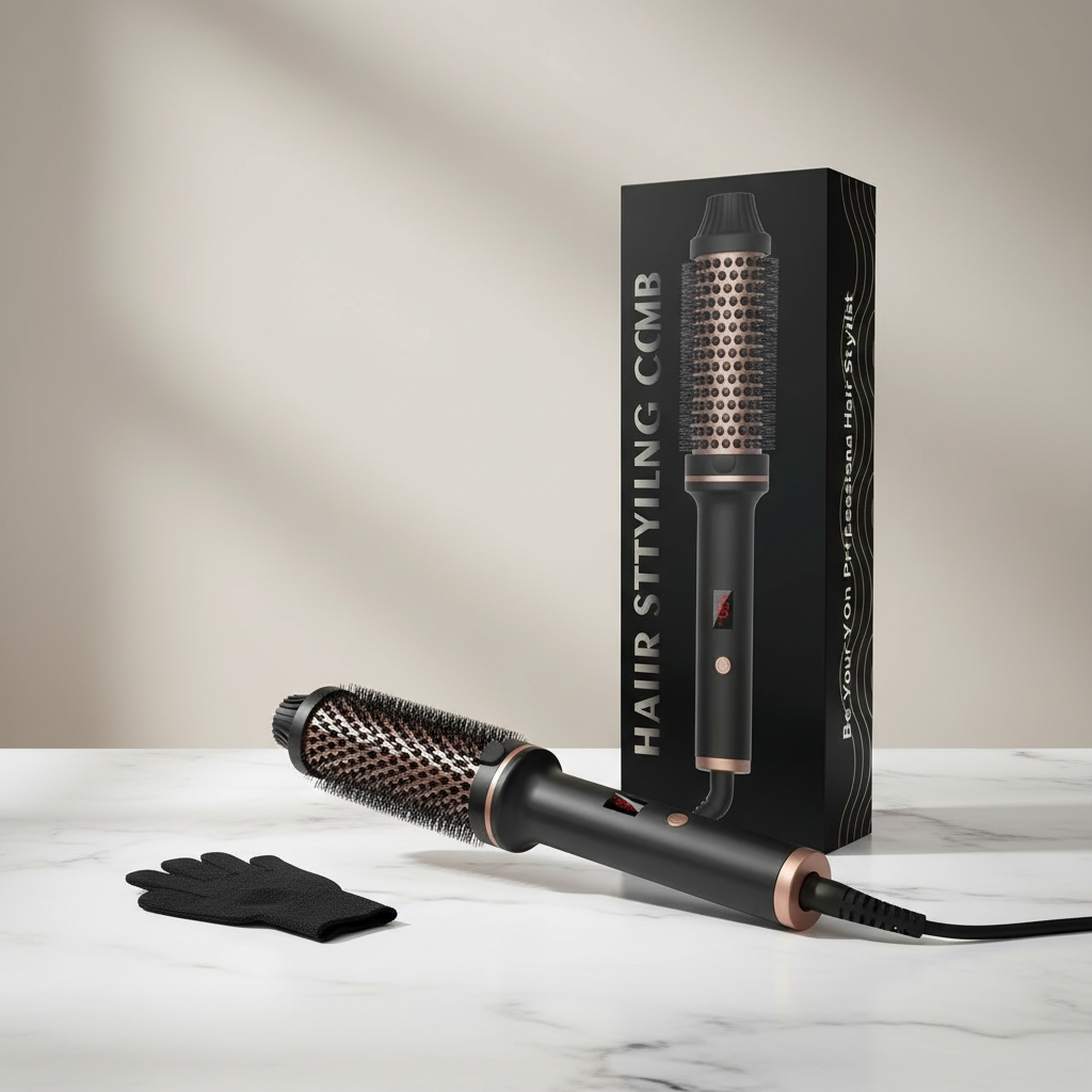 Bellevera™ 3-in-1 Hot Air Brush: Effortless Styling with Curling, Straightening, and Drying in One Tool