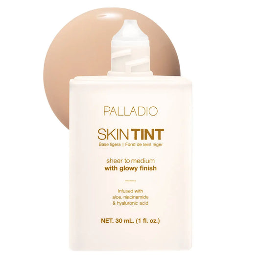 Palladio Skin Tint - Hydrating Foundation with Aloe, Niacinamide & Hyaluronic Acid for a Luminous Glow and Buildable Coverage