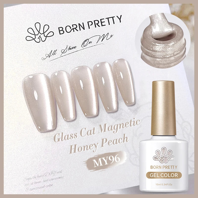 10Ml Black Glass Cat Magnetic Gel Nail Polish Punk Style Nail Art Manicure Varnis Semi Permanent Gel for Winter Nail