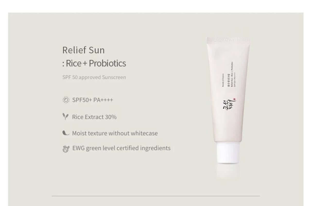 Elevate Your Skincare Routine with Beauty Joseon Relief Sun: Rice + Probiotics Set - Pack of 2 (50ML Each) - Enjoy FREE SHIPPING!