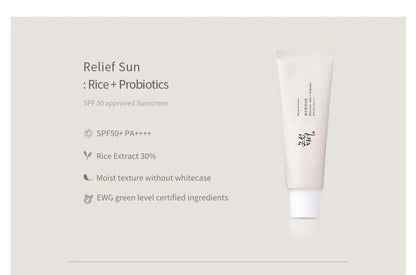 Elevate Your Skincare Routine with Beauty Joseon Relief Sun: Rice + Probiotics Set - Pack of 2 (50ML Each) - Enjoy FREE SHIPPING!