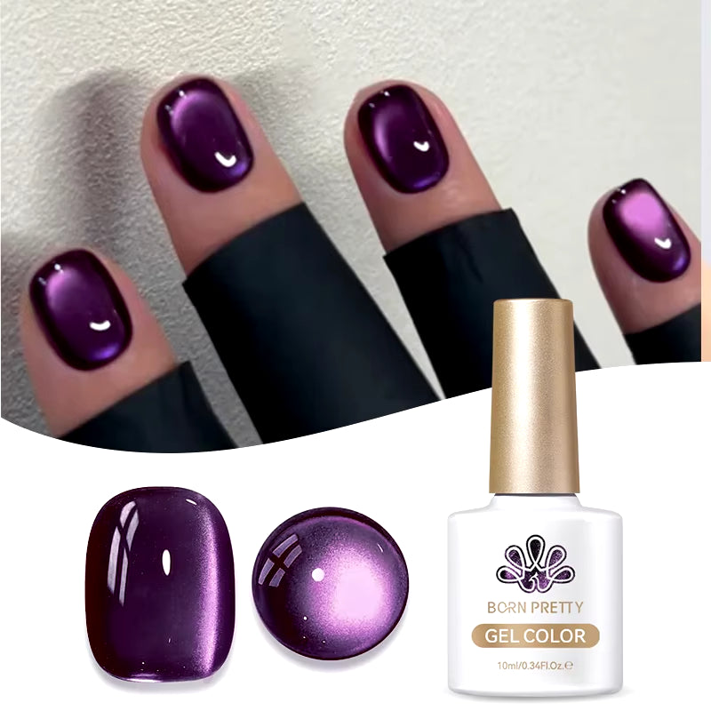 10Ml Black Glass Cat Magnetic Gel Nail Polish Punk Style Nail Art Manicure Varnis Semi Permanent Gel for Winter Nail