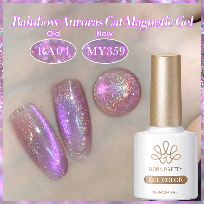 10Ml Black Glass Cat Magnetic Gel Nail Polish Punk Style Nail Art Manicure Varnis Semi Permanent Gel for Winter Nail