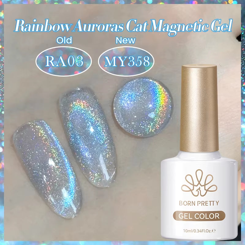 10Ml Black Glass Cat Magnetic Gel Nail Polish Punk Style Nail Art Manicure Varnis Semi Permanent Gel for Winter Nail