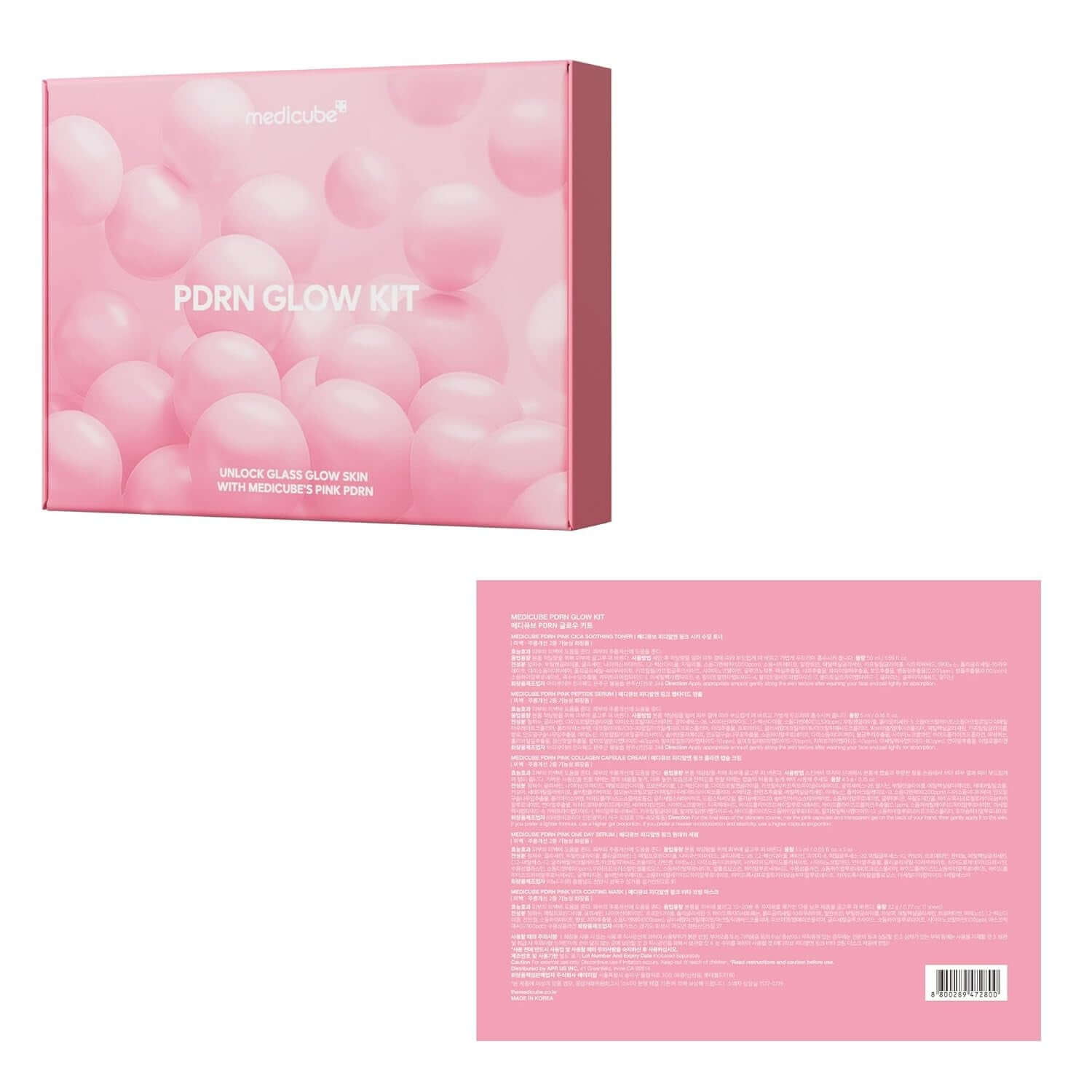 Medicube Salmon DNA PDRN Trial Kit | Glass Glow Mini Skincare Set with Toner, Se