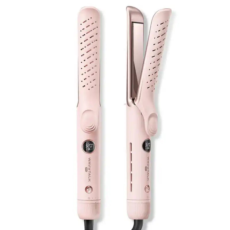Wavytalk Whirlwind Curl 2-in-1 Hair Styler – Hair Straightener & Curler with 360° Airflow Technology, 3 Air Modes, Cooling Air Vents & LED Display