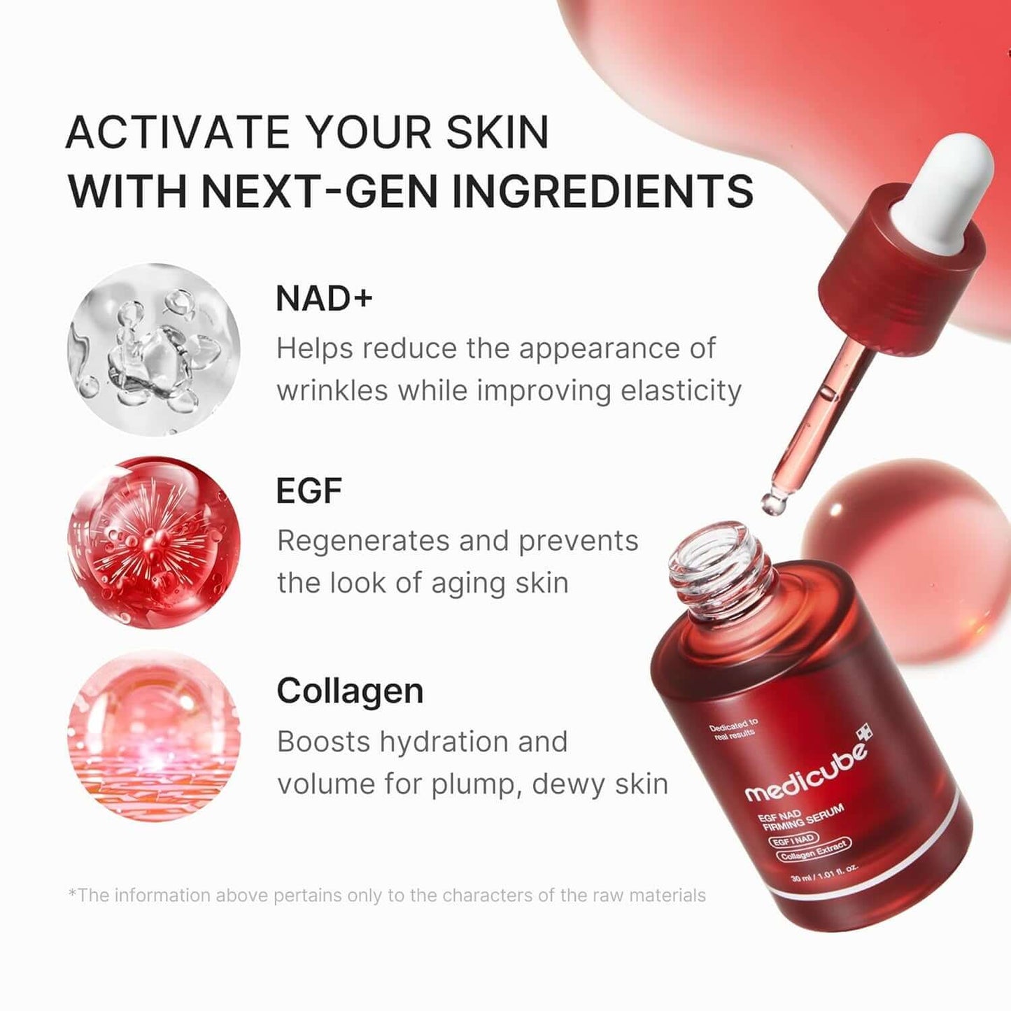 Medicube NAD EGF Firming Serum – Ultimate Anti-Aging Solution for Face & Neck with EGF Peptide, NAD+ & Collagen – Boost Elasticity, Reduce Wrinkles & Minimize Pores – Korean Skincare 1.01 Fl.Oz