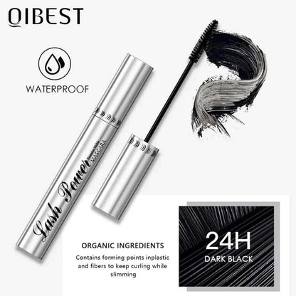 Transform Your Look with QIBEST 4D Black Mascara - Lengthening, Waterproof & Volumizing Eyelashes Makeup