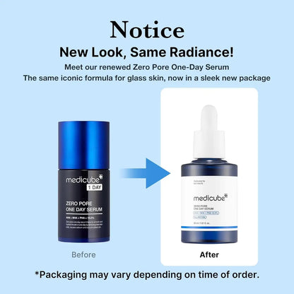 Revitalize Your Skin Overnight with Medicube Zero Pore One-Day Serum - Achieve Reduced Pore Appearance in Just 24 Hours!
