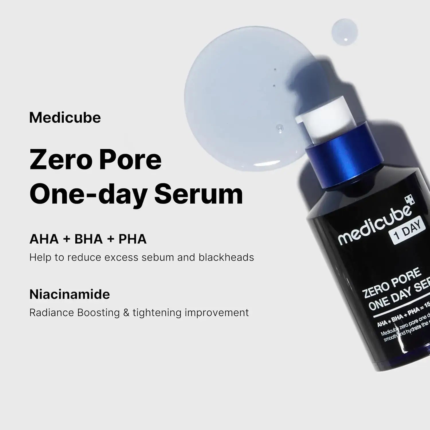 Revitalize Your Skin Overnight with Medicube Zero Pore One-Day Serum - Achieve Reduced Pore Appearance in Just 24 Hours!