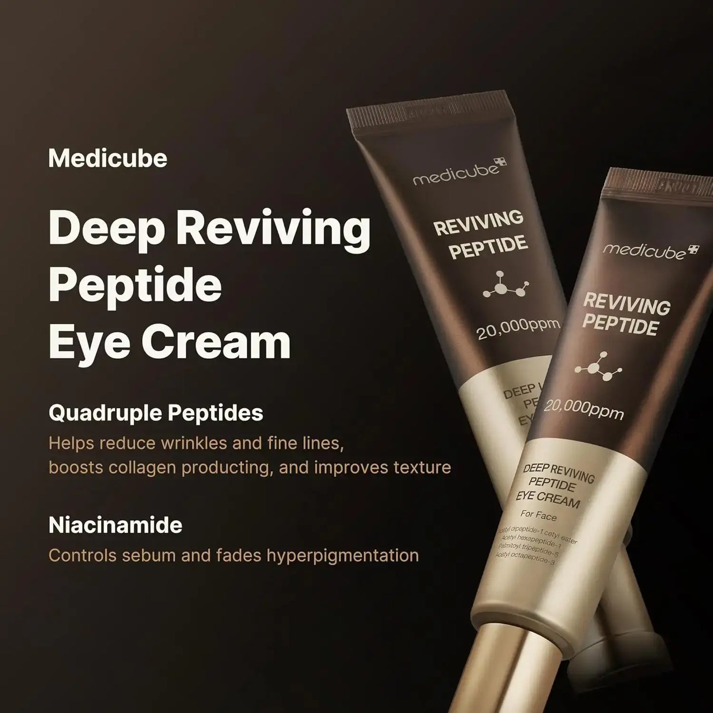 Revitalize Your Eyes with Medicube Deep Reviving Peptide Eye Serum - Anti-Aging and Moisturizing Treatment for Dark Circles and Puffiness