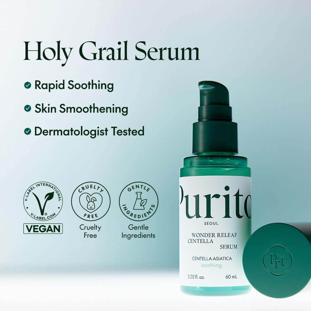 PURITO Centella Serum for Sensitive Skin & Redness Relief - Shop PURITO Centella Serum to calm sensitive skin, reduce redness, and hydrate deeply. Lightweight Korean serum for soothing and repairing skin.