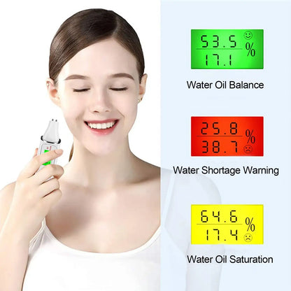 Revolutionize Your Skincare Routine with the Portable Face Skin Tester - Accurate Moisture, Oil, and Elasticity Analyzer