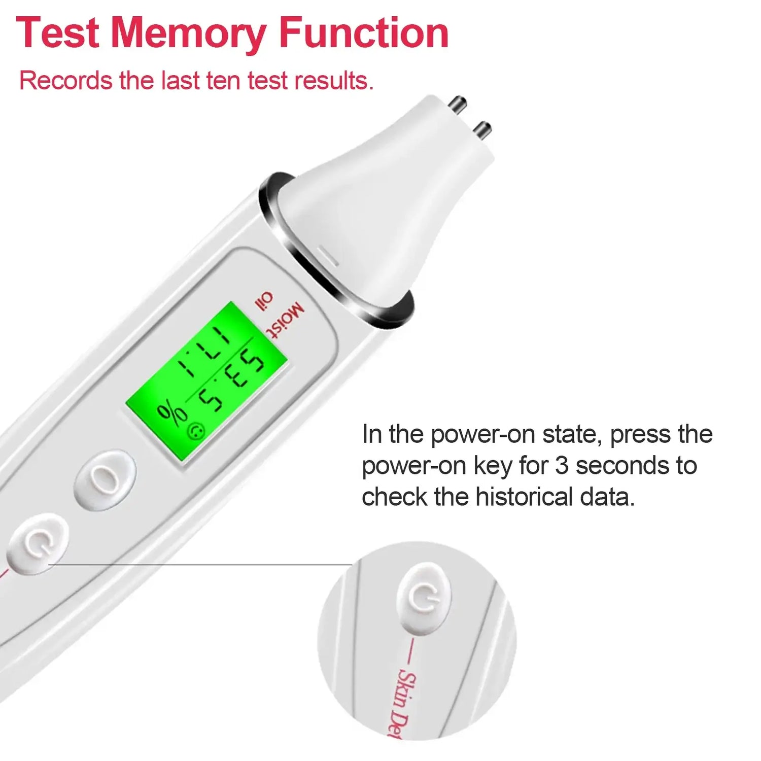 Revolutionize Your Skincare Routine with the Portable Face Skin Tester - Accurate Moisture, Oil, and Elasticity Analyzer