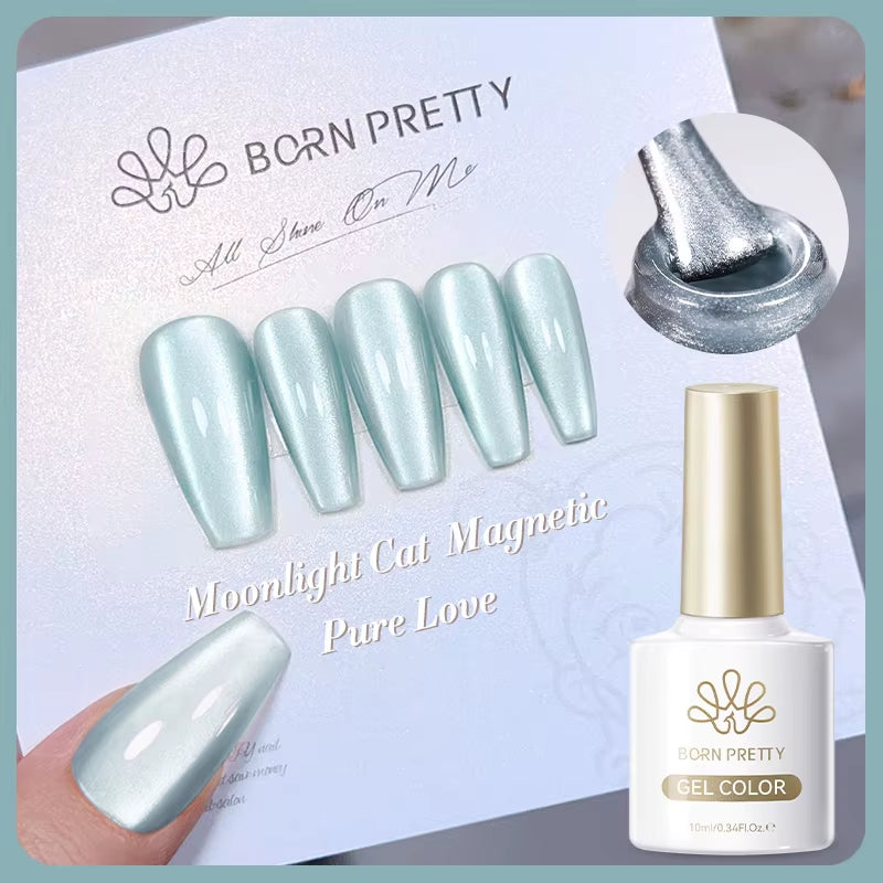 10Ml Black Glass Cat Magnetic Gel Nail Polish Punk Style Nail Art Manicure Varnis Semi Permanent Gel for Winter Nail