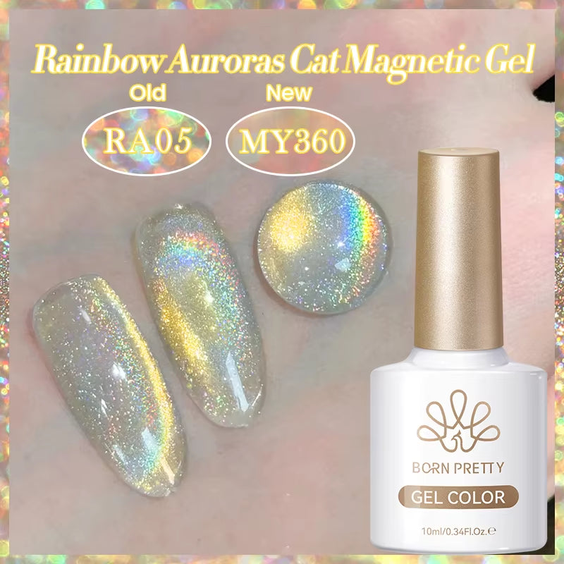 10Ml Black Glass Cat Magnetic Gel Nail Polish Punk Style Nail Art Manicure Varnis Semi Permanent Gel for Winter Nail