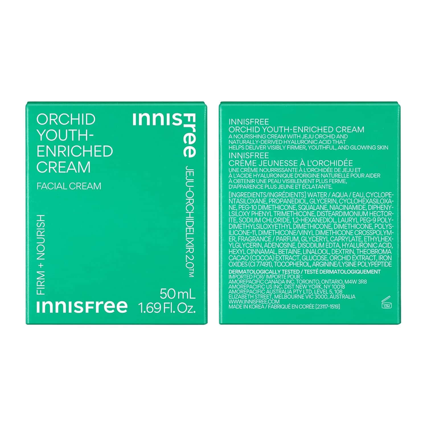 Innisfree Orchid Youth-Enriched Cream - Revitalize Your Skin with Firming Hydration for a Youthful Glow
