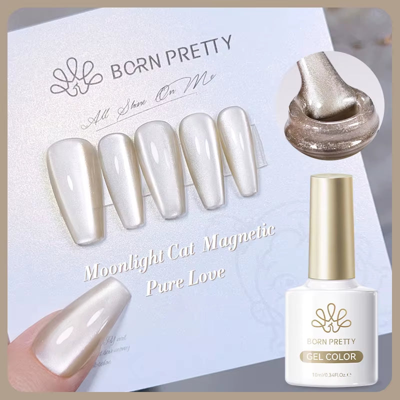 10Ml Black Glass Cat Magnetic Gel Nail Polish Punk Style Nail Art Manicure Varnis Semi Permanent Gel for Winter Nail