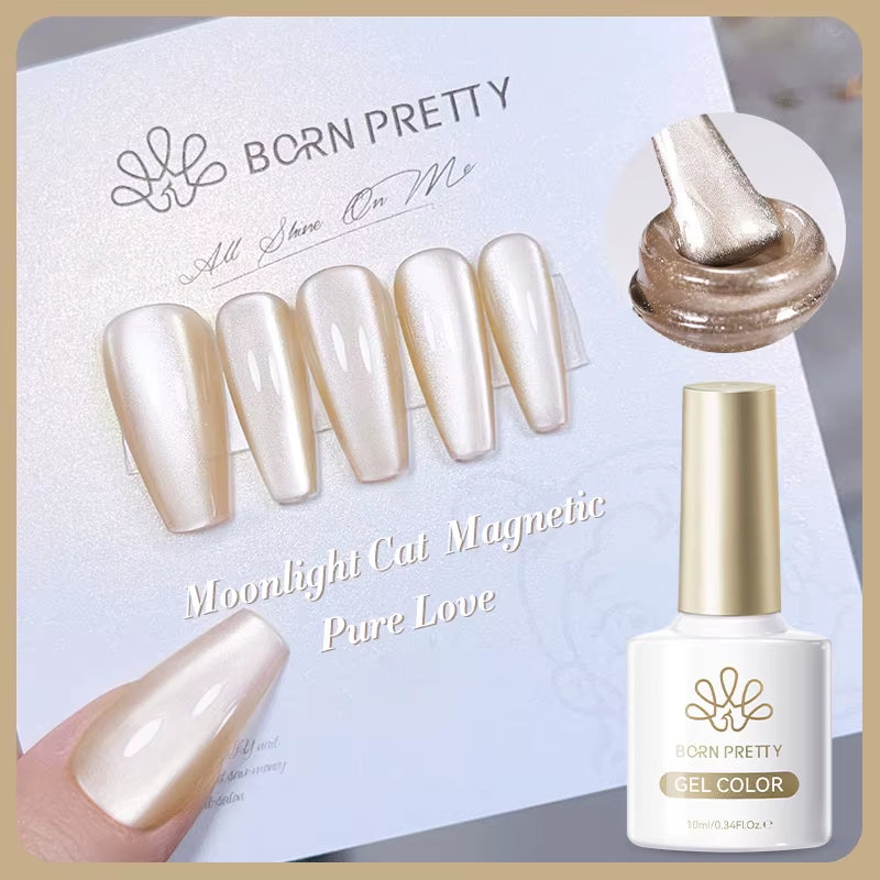 10Ml Black Glass Cat Magnetic Gel Nail Polish Punk Style Nail Art Manicure Varnis Semi Permanent Gel for Winter Nail