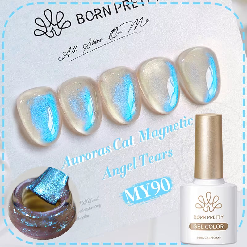 10Ml Black Glass Cat Magnetic Gel Nail Polish Punk Style Nail Art Manicure Varnis Semi Permanent Gel for Winter Nail