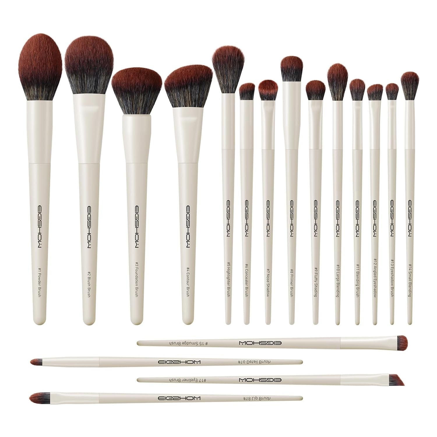 18-Piece Professional Makeup Brush Travel Set with Eco-Friendly Holder - Premium Synthetic Blending, Foundation, Concealer, and Lip Brushes - Cruelty-Free Quality Kit