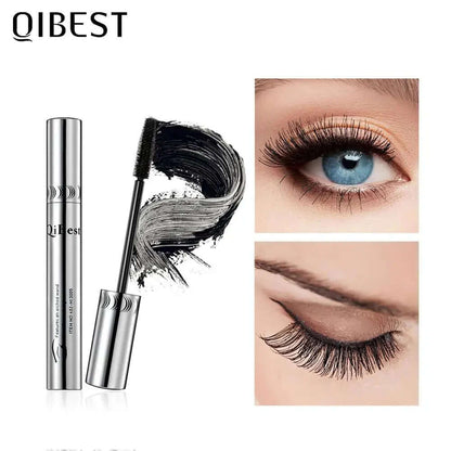 Transform Your Look with QIBEST 4D Black Mascara - Lengthening, Waterproof & Volumizing Eyelashes Makeup