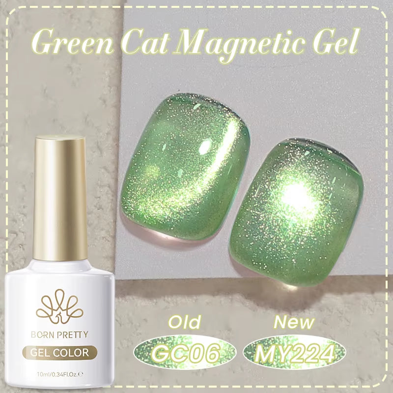 10Ml Black Glass Cat Magnetic Gel Nail Polish Punk Style Nail Art Manicure Varnis Semi Permanent Gel for Winter Nail