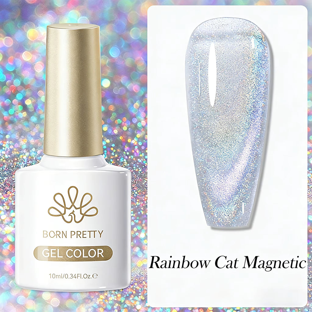 10Ml Black Glass Cat Magnetic Gel Nail Polish Punk Style Nail Art Manicure Varnis Semi Permanent Gel for Winter Nail