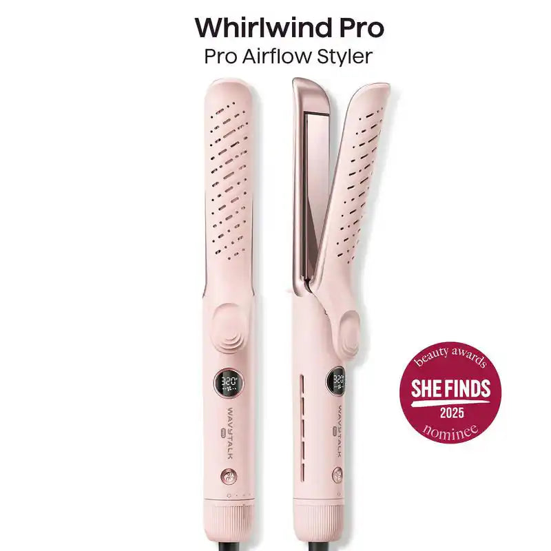 Wavytalk Whirlwind Curl 2-in-1 Hair Styler – Hair Straightener & Curler with 360° Airflow Technology, 3 Air Modes, Cooling Air Vents & LED Display