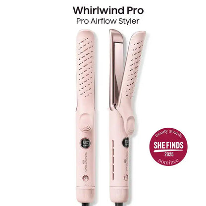 Wavytalk Whirlwind Curl 2-in-1 Hair Styler – Hair Straightener & Curler with 360° Airflow Technology, 3 Air Modes, Cooling Air Vents & LED Display