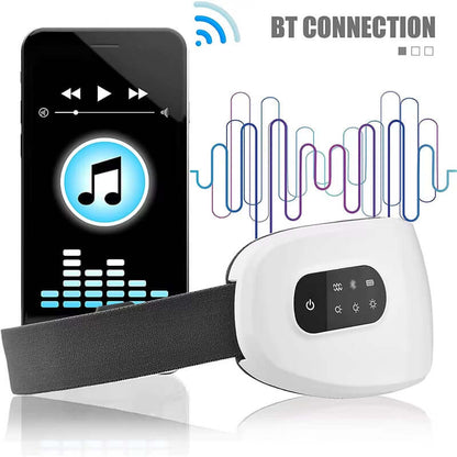 Revitalize Your Eyes with the 4D Smart Airbag Heated Eye Massager - Bluetooth Enabled for Ultimate Relaxation and Wrinkle Care