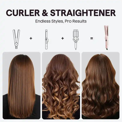 Wavytalk Whirlwind Curl 2-in-1 Hair Styler – Hair Straightener & Curler with 360° Airflow Technology, 3 Air Modes, Cooling Air Vents & LED Display