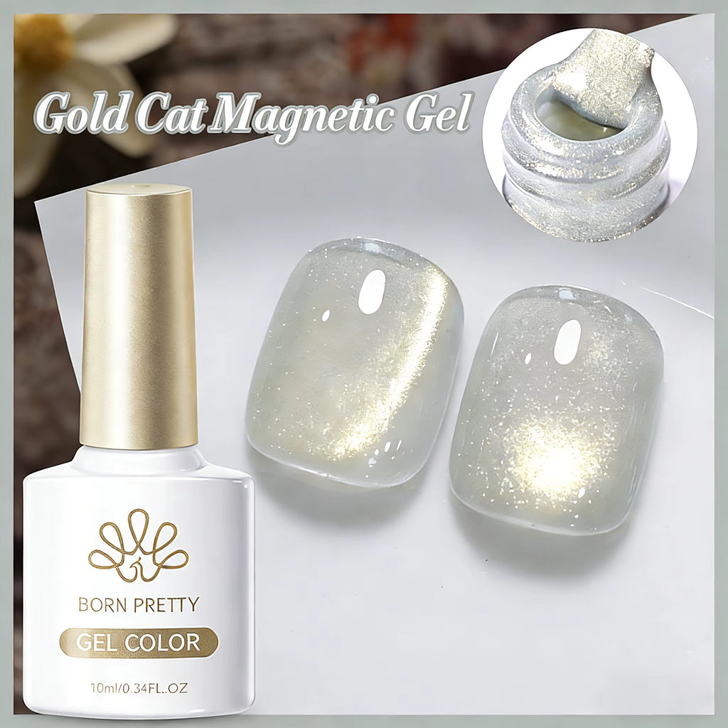 10Ml Black Glass Cat Magnetic Gel Nail Polish Punk Style Nail Art Manicure Varnis Semi Permanent Gel for Winter Nail