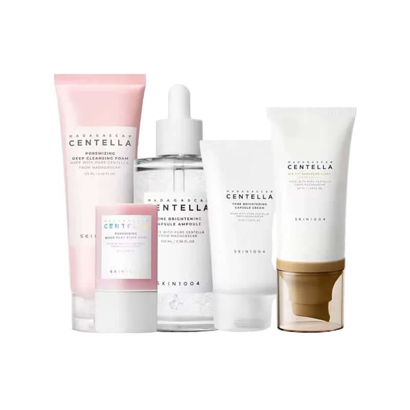 SKIN1004 Ultimate Centella Skincare Set for Clear Skin - Shop SKIN1004 Ultimate Centella Skincare Set for clear, hydrated skin. Complete Korean routine to reduce pores, calm irritation, and boost glow.