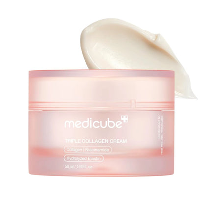 Medicube Triple Collagen Cream Hydrating Firming Moisturizer with Shea Butter Wrinkle Care Boosts Elasticity Korean Skincare