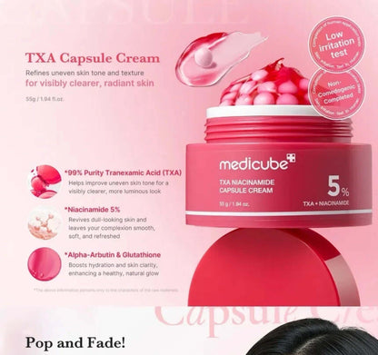 Transform Your Skin with MEDICUBE TXA + Niacinamide Capsule Cream - Ultimate Hydration for All Skin Types