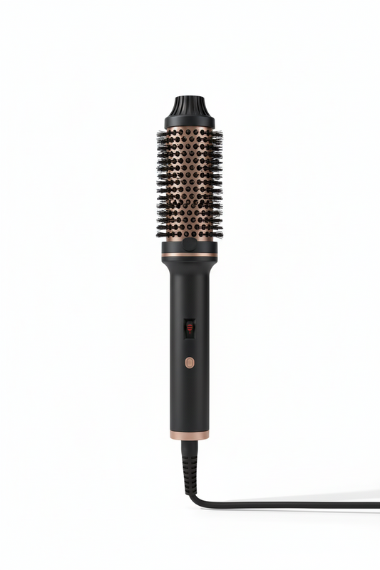 Transform Your Hair with the 3-in-1 Heated Round Brush – Curl, Straighten, and Volumize Effortlessly!